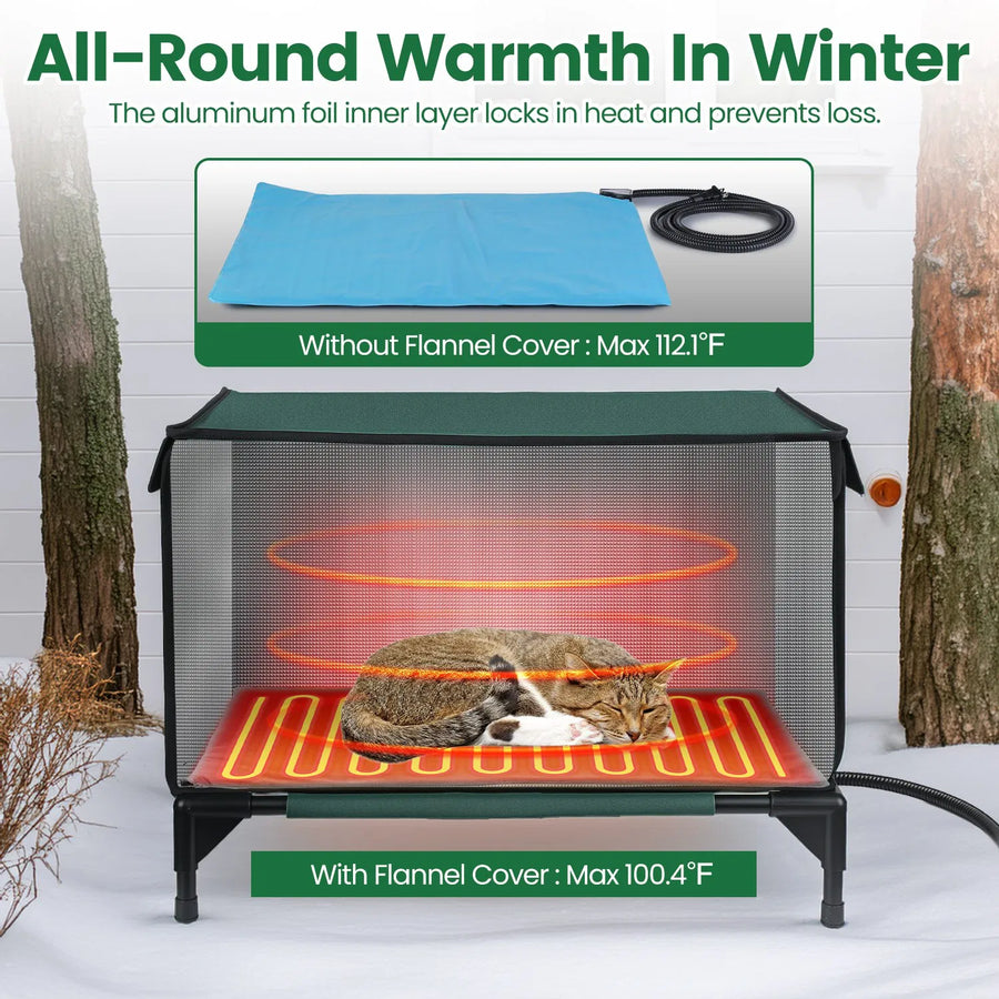 Aluminum-foil insulated lining keeps heat in; temperature with and without flannel cover